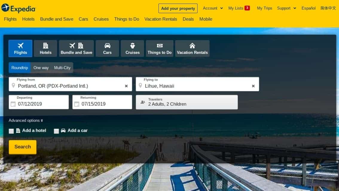 expedia best flight search engine
