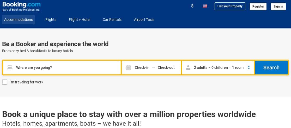 booking.com hotel booking site